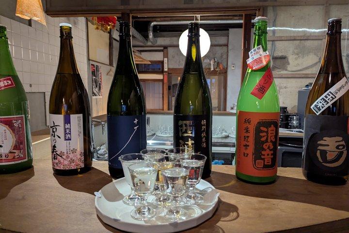 京都中心部でのソムリエとの早めの夕方のお酒の試飲会