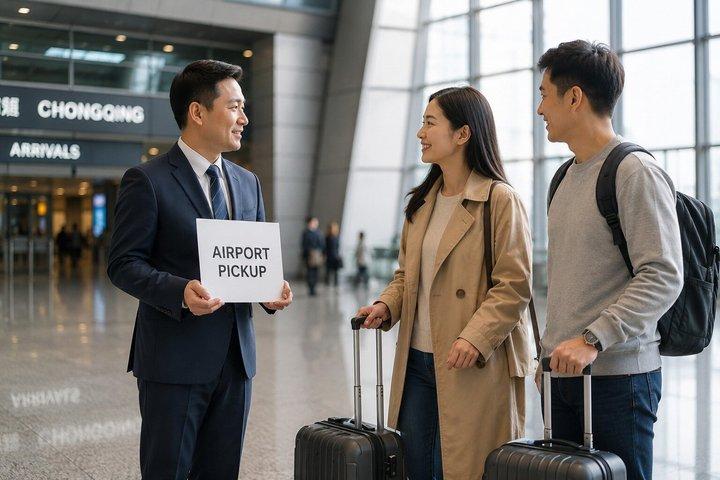 重慶空港から市内のホテルへの移動