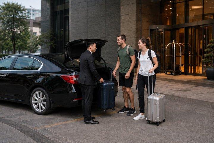 重慶空港から市内のホテルへの移動