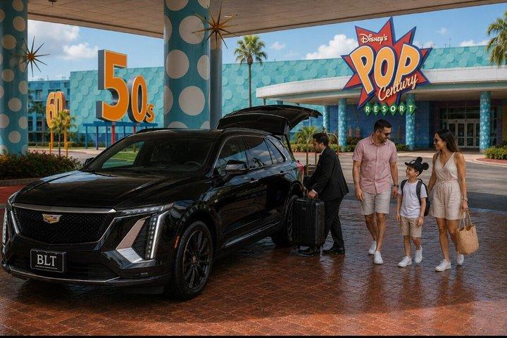 プライベートセダン：オーランド空港からディズニーワールドまで – 最大3名様