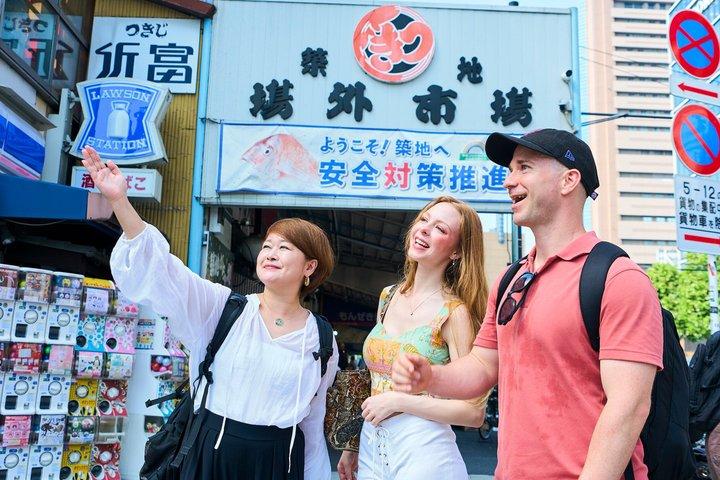 築地市場： 試食付き屋台料理ツアー