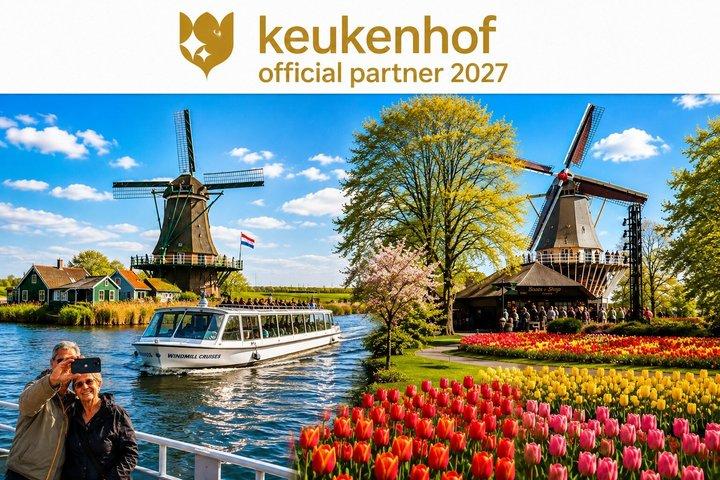 Von Amsterdam : Keukenhof Gardens & Windmill Cruise Tour
