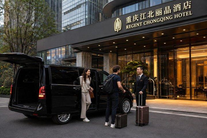 重慶空港から市内のホテルへの移動
