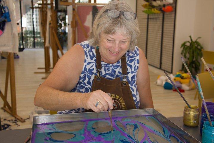 Traditional Turkish Ebru Art Workshop in Antalya
