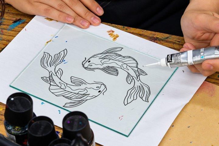 Stained Glass Painting Workshop in a Stylish Istanbul Atelier