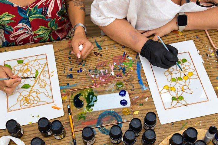 Stained Glass Painting Workshop in a Stylish Istanbul Atelier