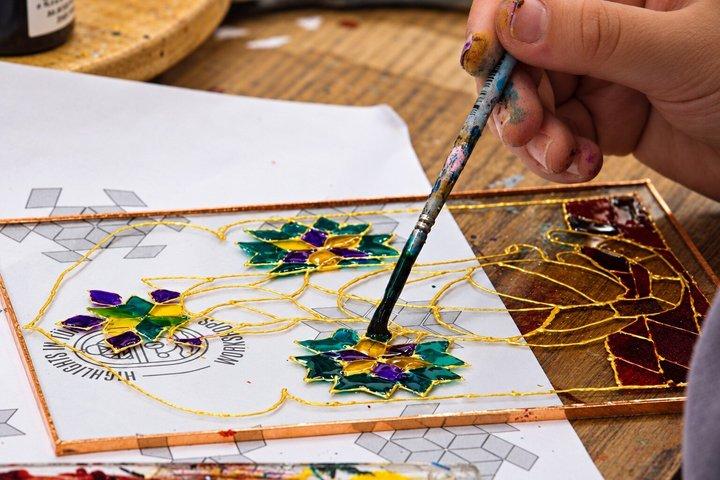 Stained Glass Painting Workshop in a Stylish Istanbul Atelier