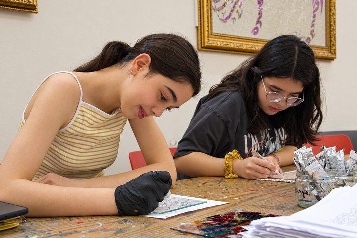 Stained Glass Painting Workshop in a Stylish Istanbul Atelier