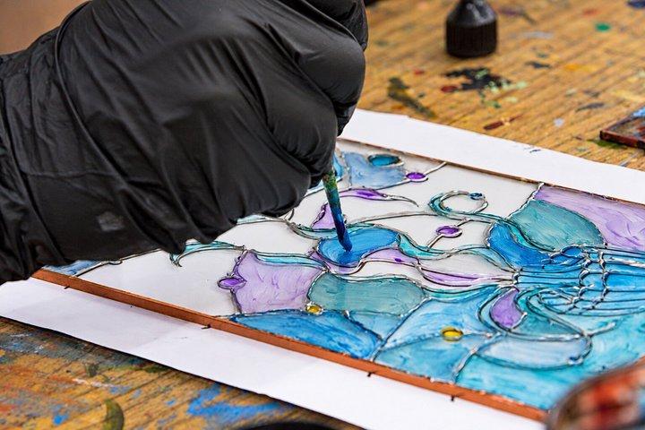 Stained Glass Painting Workshop in a Stylish Istanbul Atelier