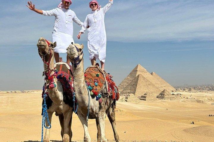 Giza Pyramids Sphinx , ATV, camel ride Plus Nile Dinner Cruise