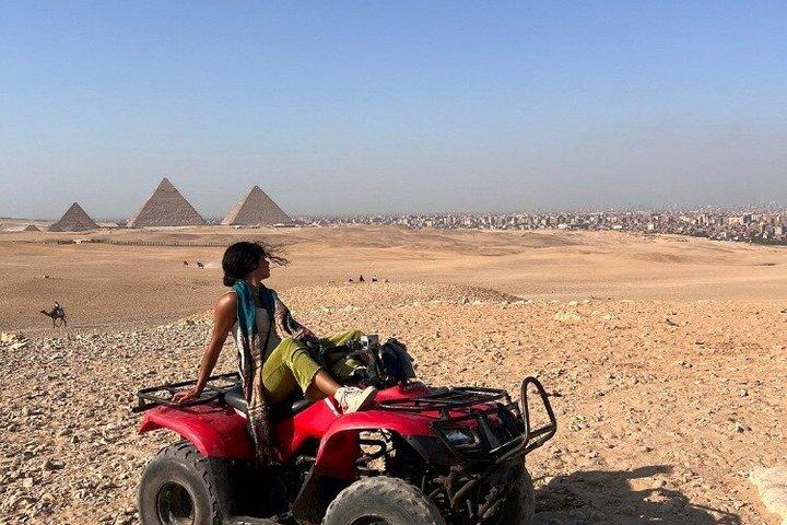Giza Pyramids Sphinx , ATV, camel ride Plus Nile Dinner Cruise