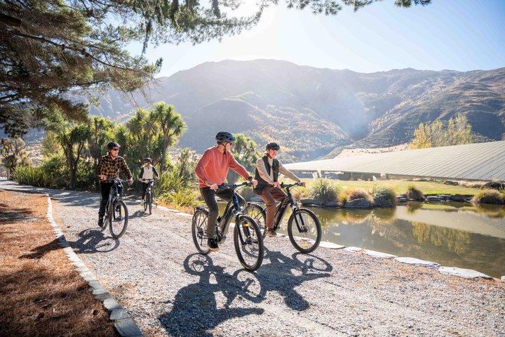 ギブストンのワイナリーを巡る電動自転車アドベンチャー