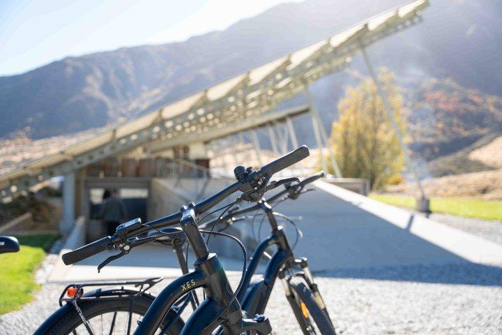 ギブストンのワイナリーを巡る電動自転車アドベンチャー