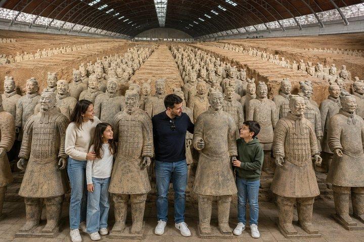 西安の三つのアイコン：テラコッタ軍団、塔、唐の夜