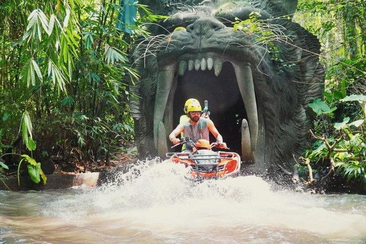バリ島 ATV ホワイトウォーターラフティング＆ジャングルスイングアドベンチャー終日