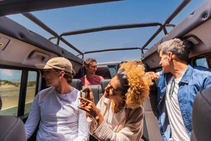 ランサローテ島でのファマラビーチ、テギセ、火山を巡る4WDツアー