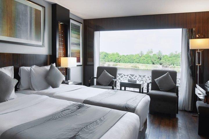アスワンからの 3 泊 4 日間のナイル川クルーズ ガイド付きプライベート ツアー / ハルガダからのルクソール