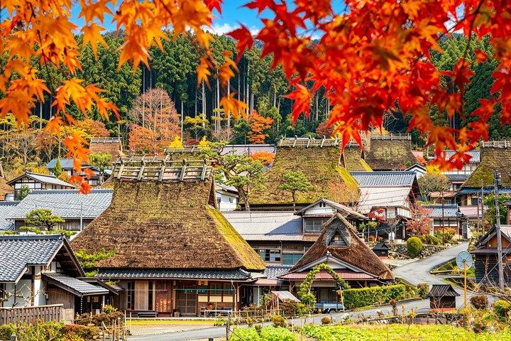 Amanohashidate Ine Funaya and Miyama Thatched Village Day Tour