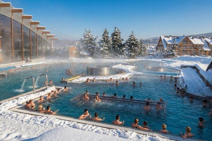 クラクフ・ザコパネ地域 スノーモービルアドベンチャーと温泉