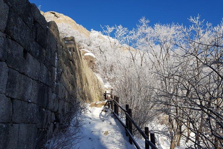 山の専門家と一緒に北漢山ピーク（白雲台：836.5m）へのプライベートハイキングツアー