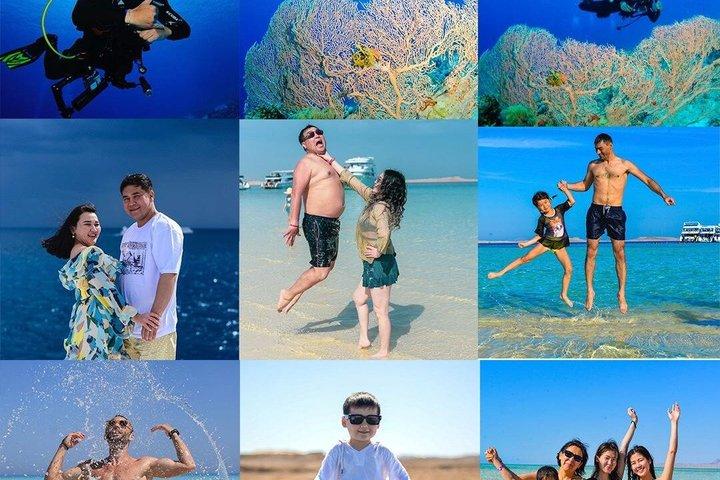 ホワイト島シュノーケリングボートトリップ（シャルム・エル・シェイク発）
