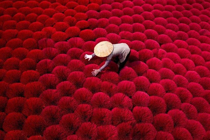 香村、円錐帽子、漆芸、SMALL GROUP ハノイ発
