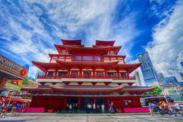 4.5時間 チャイナタウン、ラッフルズホテル、マーライオン＆アラブストリート ウォーキングツアー