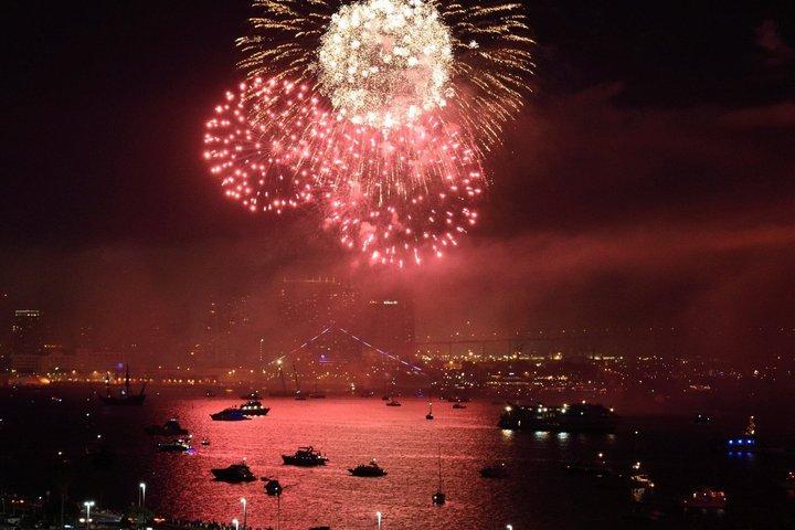 Glasbodenboot-Feuerwerk und After Dark Reef Walker Tour