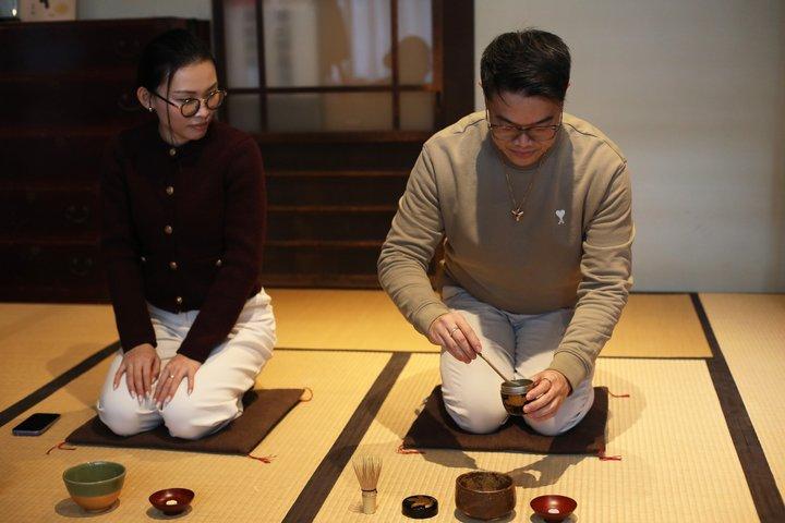 京都の茶道瞑想 茶人と一緒に抹茶を