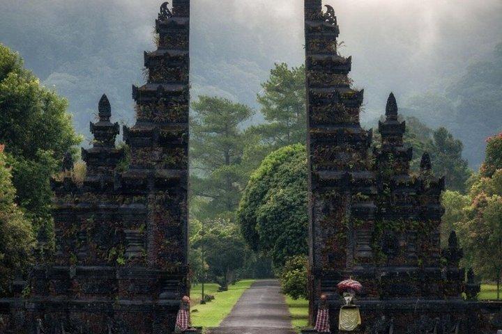 バリの高原の驚異：ゲート、湖、隠れた滝