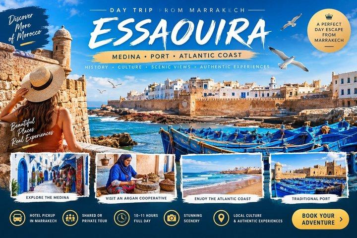 Escursione di un giorno a Essaouira da Marrakech con Medina e costa atlantica