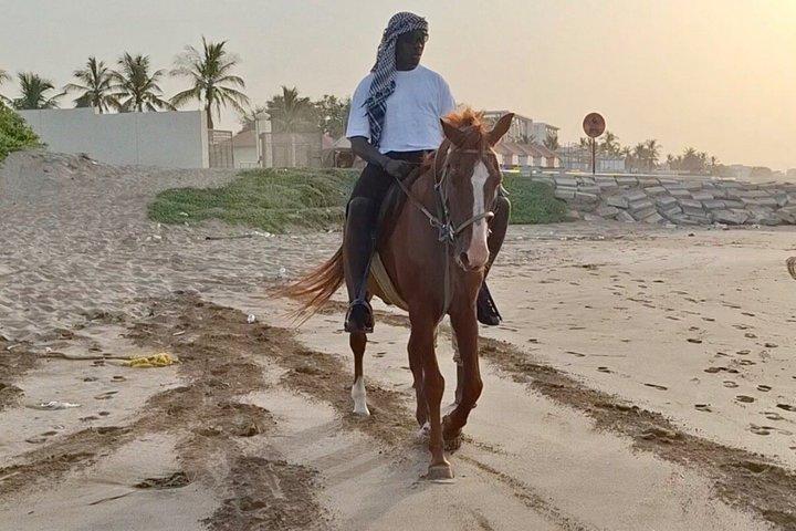 マスカットビーチで乗馬