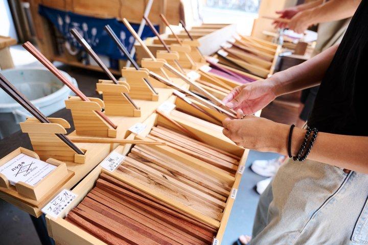 京都嵐山：スペイン語プレミアムオールインクルーシブ箸作り