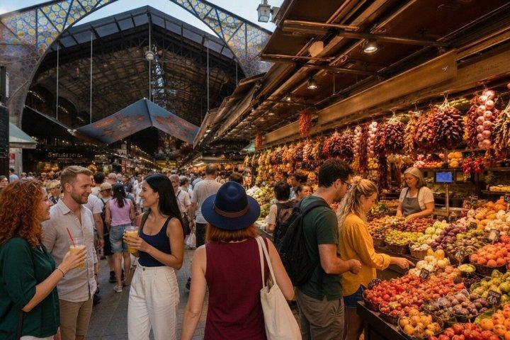 バルセロナ、ラ・ボケリアからイベリアンハム工場見学と試食へ