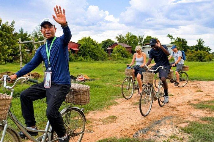 シェムリアップ;小グループカントリーサイド、自転車ツアー、サンセット＆ピクニック