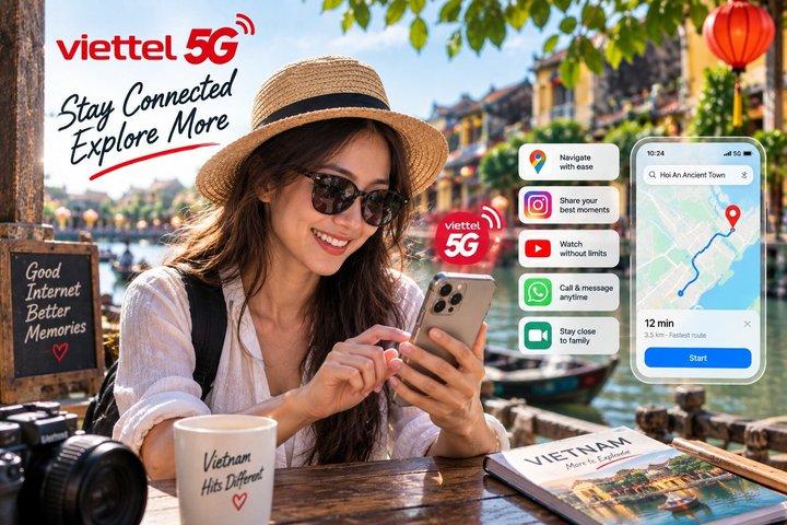 ベトナム Viettel 5G eSIM – 5GB高速データデイリー