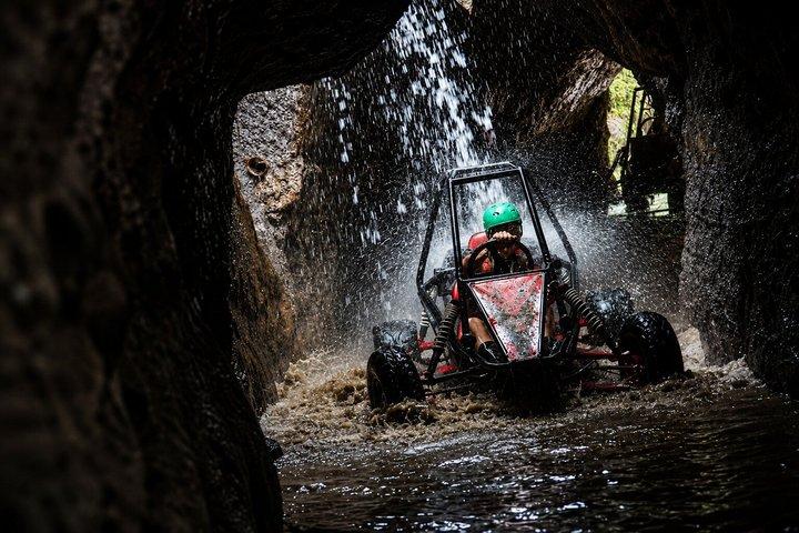 Bali : Ubud Buggy Adventure Dragon Cave, vandfald, risfelt, mud