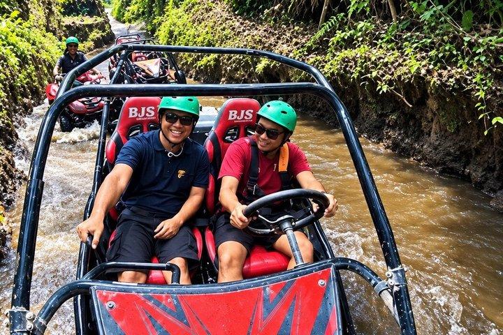 Bali : Ubud Buggy Adventure Dragon Cave, vandfald, risfelt, mud
