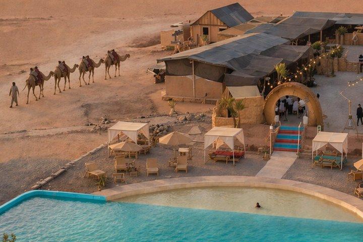 Agafay Desert : Lunch, Quad Biking, Camel Ride and Pool Pickup