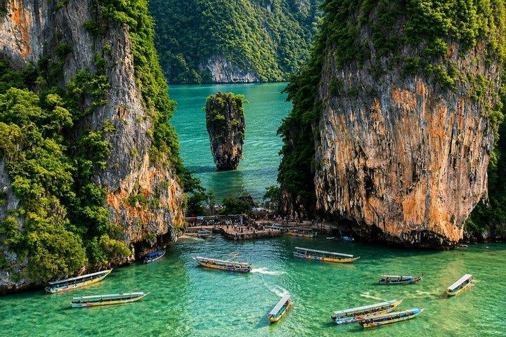 全日スピードボートツアー： ジェームズ・ボンドとカイ島（ランチ付き）