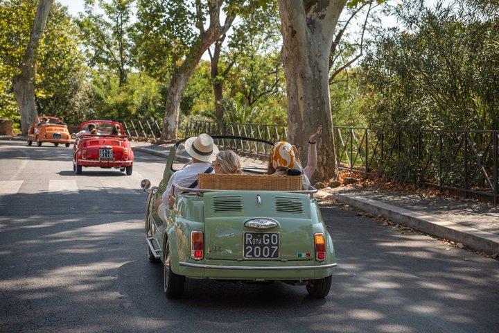 カブリオレヴィンテージフィアット500シティツアー（写真撮影付き）