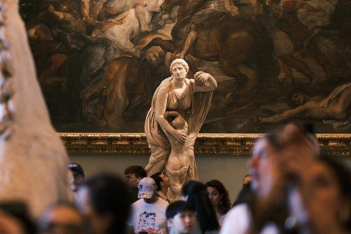 ローマからフィレンツェへの高速列車と食事、ウフィツィ美術館