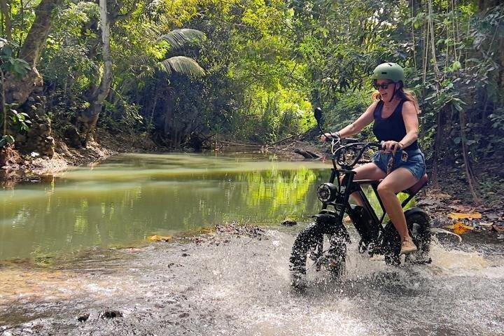 Saint Lucia, Anse La Raye, E-Bike, Waterfall Hike tour .