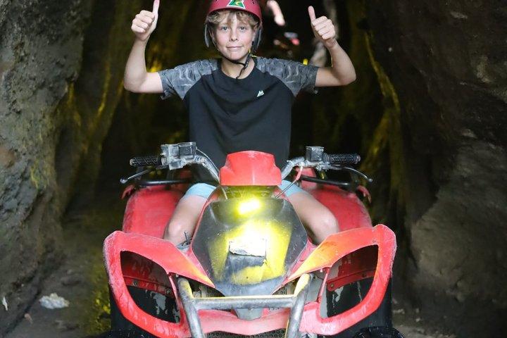 Bali ATV Ride through Waterfall, Jungle, Cave, River, Long Tunnel