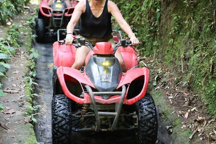 Bali ATV Ride through Waterfall, Jungle, Cave, River, Long Tunnel