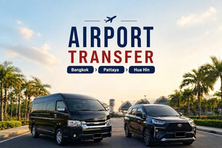 Traslados desde el aeropuerto de Bangkok y traslados interurbanos en espacioso vehículo privado