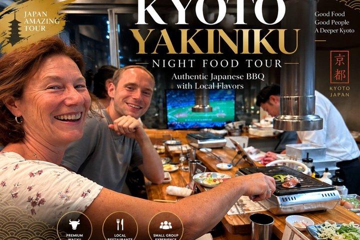 Escapa de las multitudes: Tour nocturno de comida Wagyu Yakiniku de Kioto
