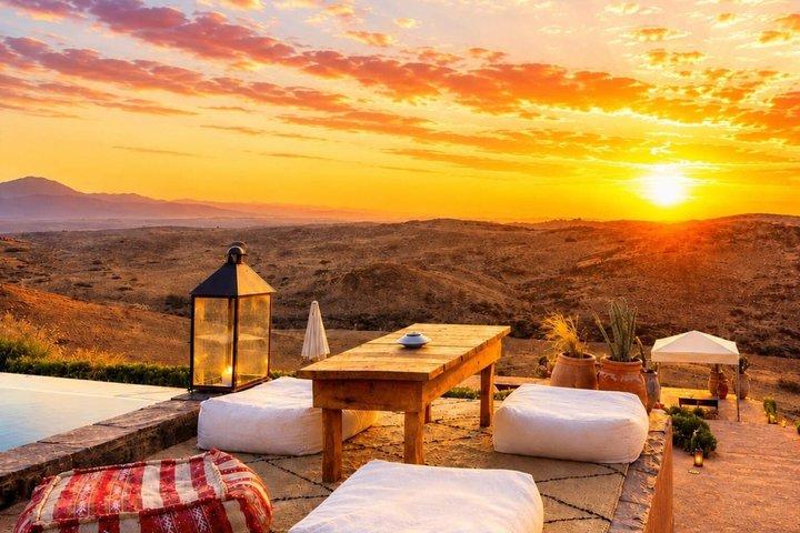 Marrakech Agafay Desert Camel Ride, Dinner & FireShow Guided Tour