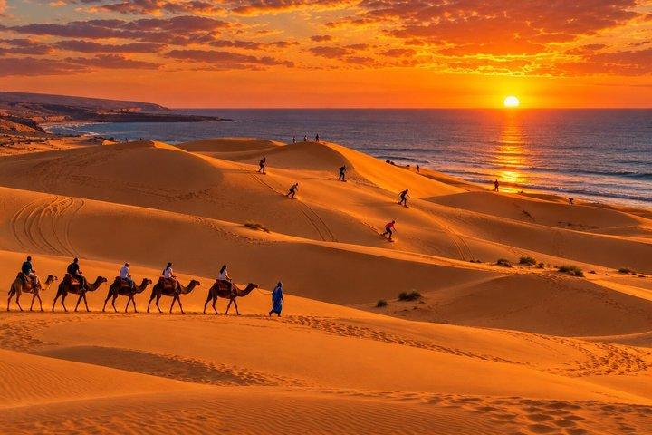 Taghazout And Tamraght Sandboarding Adventure at Timlalin Dunes