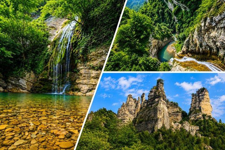 Sairme Pillars and Waterfalls Tour with Swimming from Kutaisi